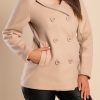 Donna PRONTO MODA ELENE | Cappotto Corto Elegante, Beige