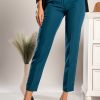 Donna PRONTO MODA ELENE | Pantaloni Lunghi Eleganti Dal Taglio Dritto Tordina, Petrolio