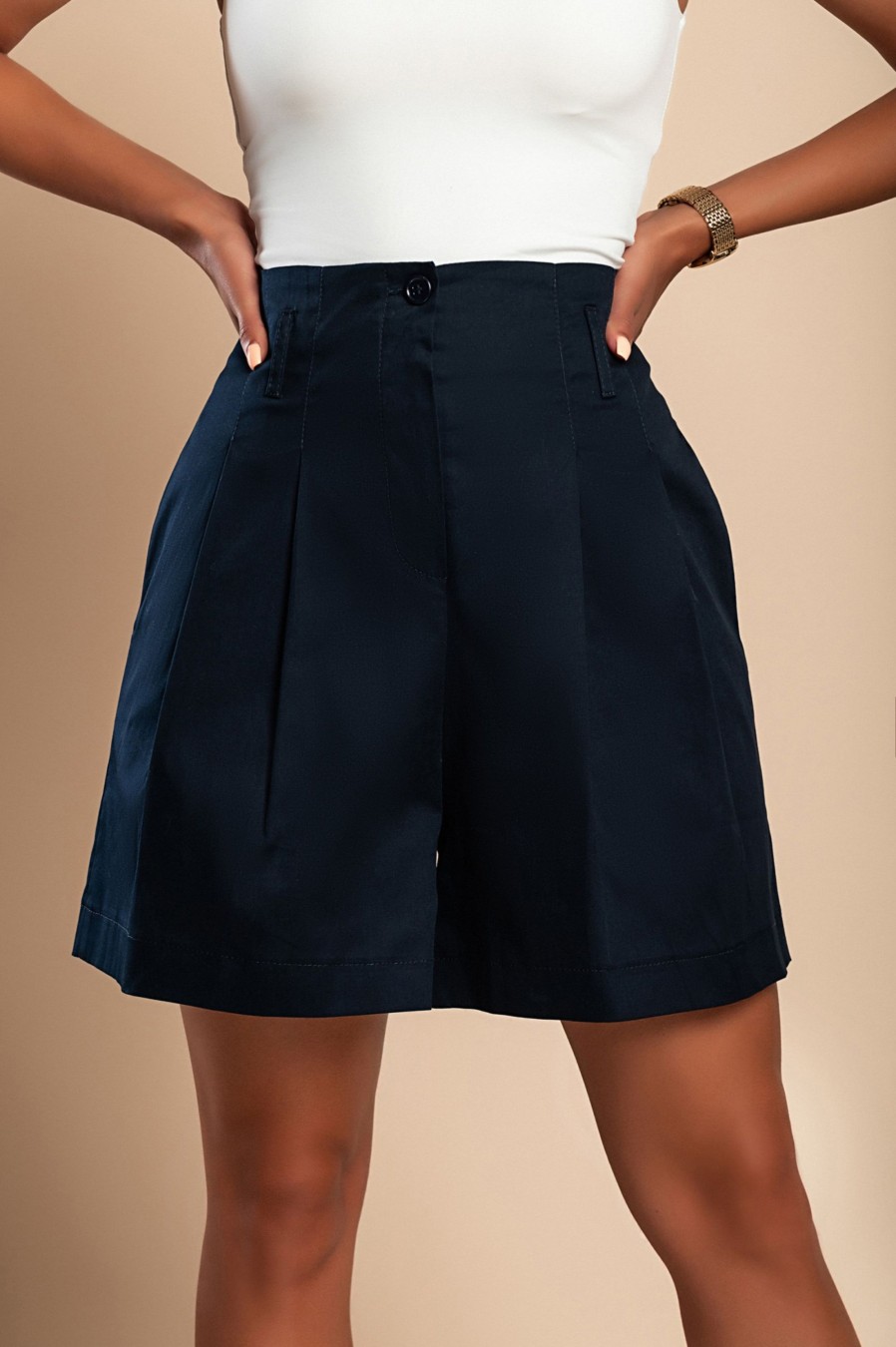 Donna CA.FRA.MA.s.r.l. | Shorts A Vita Alta, Blu