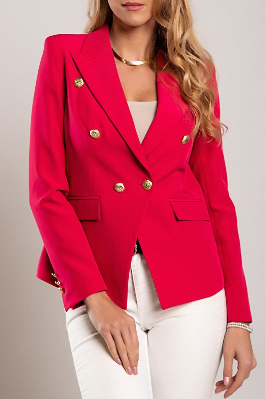 Donna CA.FRA.MA.s.r.l. | Blazer Con Scollo Classico Caorla, Fucsia