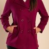 Donna PRONTO MODA ELENE | Cappotto Corto Elegante, Fucsia