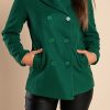 Donna PRONTO MODA ELENE | Cappotto Corto Elegante, Verde