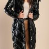 Donna FLY - MYDRESS | Giacca Invernale Lunga Con Cappuccio, Nera