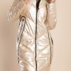 Donna FLY - MYDRESS | Giacca Invernale Lunga Con Cappuccio, Albicocca