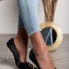 Scarpe E Accessori PATRIZIO ROMA | Decollete Con Spilla Decorativa, Nero