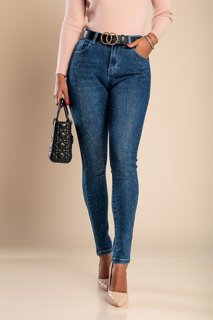 Donna LIN JIANSONG | Jeans Skinny Con Paillettes Albeda, Blu