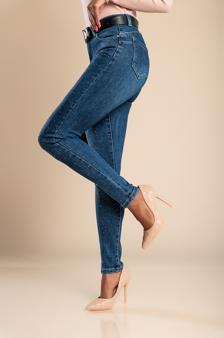 Donna LIN JIANSONG | Jeans Skinny Con Paillettes Albeda, Blu