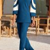 Donna NEO IMAGE | Elegante Completo Camicia E Pantalone, Colore Petrolio