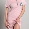 Donna OCHIRLY | Camicia Da Notte Ampia In Cotone Fantasia, Rosa Chiaro