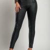 Donna GONDOLA BLU - LIN AIE | Leggings Alla Moda In Ecopelle, Neri