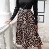 Donna Dear-lover | Abito Midi Con Stampa Leopardata, Nero