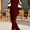 Donna NEO IMAGE | Elegante Completo Camicia E Pantalone, Bordeaux