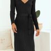 Donna Dear-lover | Abito Midi In Maglia, Nero