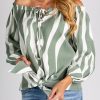 Donna NEO IMAGE | Camicia Ampia Con Spalle Scoperte E Lacci Da Annodare Inessa, Bianco Oliva