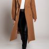 Donna PRONTO MODA ELENE | Elegante Cappotto Lungo Con Bottoni, Color Cammello