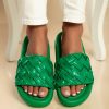 Scarpe E Accessori AMANDA INGROSSO CALZATURE | Ciabatte Con Cinturino Largo, Verde