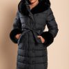 Donna Charlotte (tianjin) International Trading Co., Ltd | Giacca Invernale Lunga Imbottita Con Pelliccia Sintetica, Nera