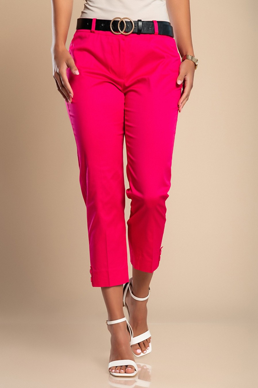 Donna CA.FRA.MA.s.r.l. | Pantalone Elegante In Cotone, Fucsia