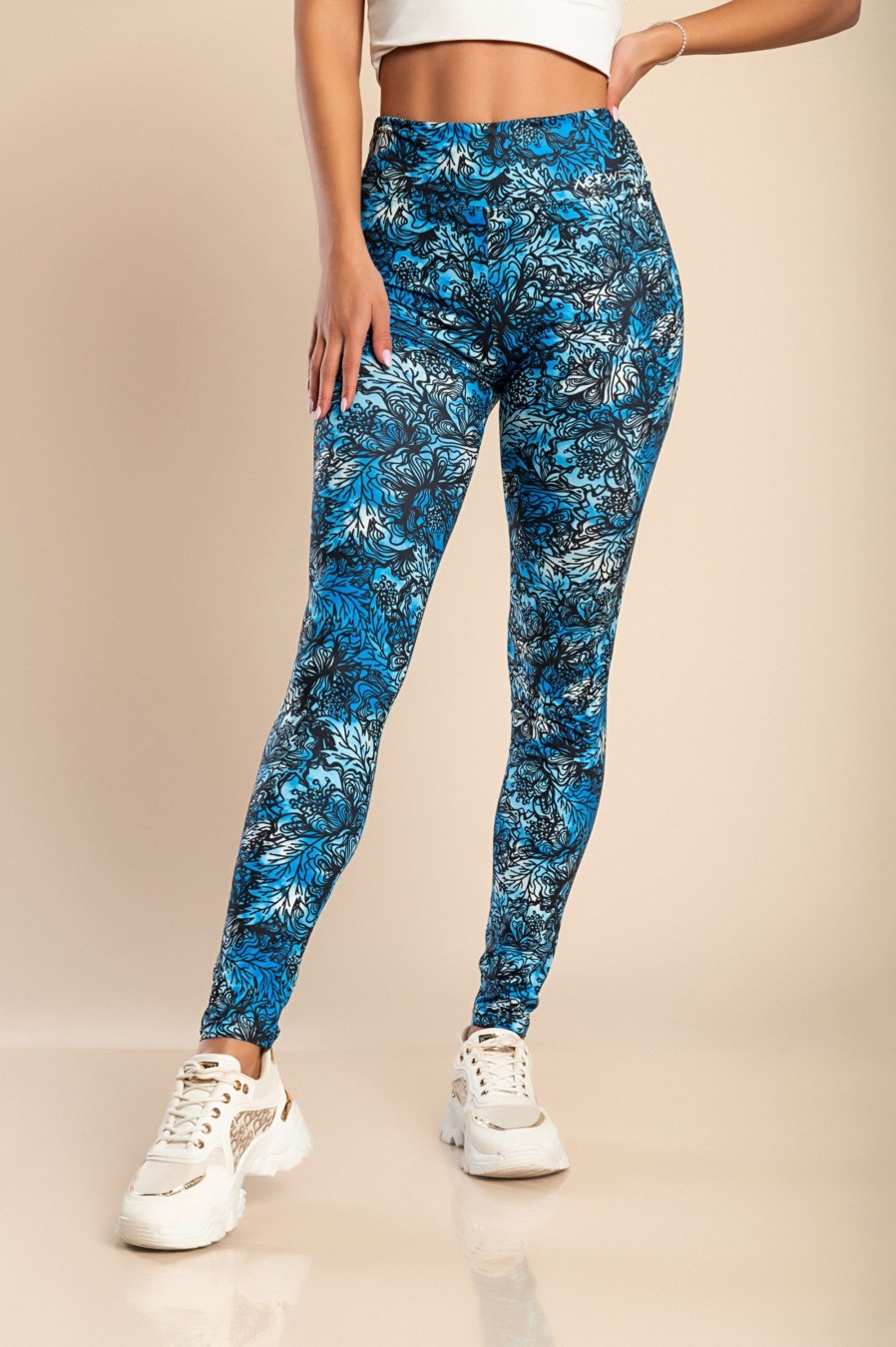 Donna ACTWER Programerski studio Jernej Perin s.p. | Leggings Sportivi Superelastici "Actwer" Blu-Neri