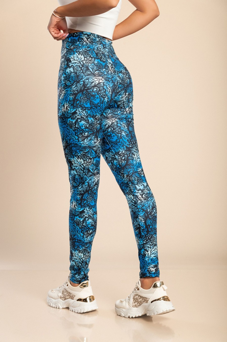 Donna ACTWER Programerski studio Jernej Perin s.p. | Leggings Sportivi Superelastici "Actwer" Blu-Neri