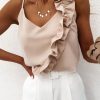 Donna PRONTO MODA ELENE | Top Con Volant, Beige