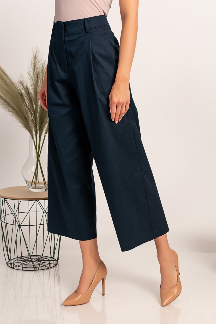 Donna CA.FRA.MA.s.r.l. | Pantaloni Eleganti Dal Taglio Ampio Mancha, Blu Scuro