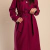 Donna PRONTO MODA ELENE | Cappotto Elegante Con Bottoni, Fucsia