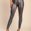 Donna GONDOLA BLU - LIN AIE | Leggings Alla Moda In Ecopelle, Marrone