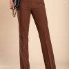 Donna CA.FRA.MA.s.r.l. | Pantaloni Eleganti Dal Taglio Dritto, Marrone