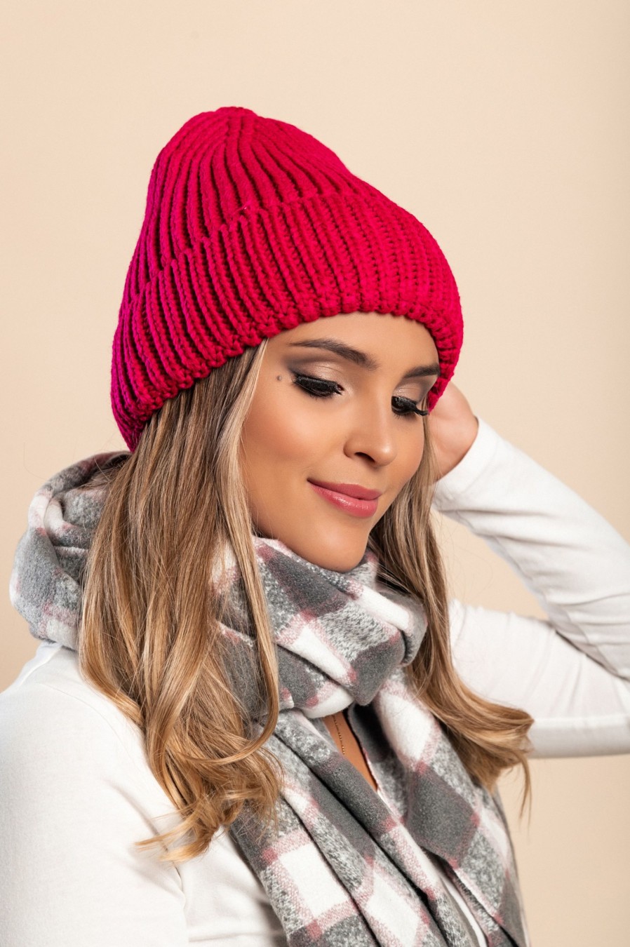 Donna FASHION STYLE SRLS (ANGELA) | Cappello Lavorato A Maglia, Fucsia