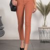 Donna CA.FRA.MA.s.r.l. | Pantaloni Modello Skinny In Cotone Ruesca, Albicocca