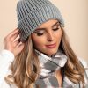 Donna FASHION STYLE SRLS (ANGELA) | Cappello Lavorato A Maglia, Grigio Chiaro