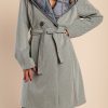 Donna MODA LC | Cappotto Elegante Con Dettagli Trapuntati, Grigio