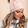 Donna FASHION STYLE SRLS (ANGELA) | Cappello Lavorato A Maglia Con Paillettes, Rosa