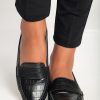 Scarpe E Accessori ITALIA-SHOES (GOGO) | Mocassini Eleganti Con Stampa Coccodrillo, 33109, Nero