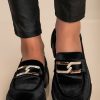 Scarpe E Accessori AMANDA INGROSSO CALZATURE | Mocassini Eleganti In Finto Velluto, Nero