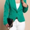 Donna PRONTO MODA ELENE | Blazer Con Scollo Classico Softina, Verde