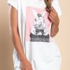 Donna TRENDY.ing Di ZHENG JINJU | T-Shirt Con Maniche Corte E Dettagli Decorativi Kamloops, Rosa