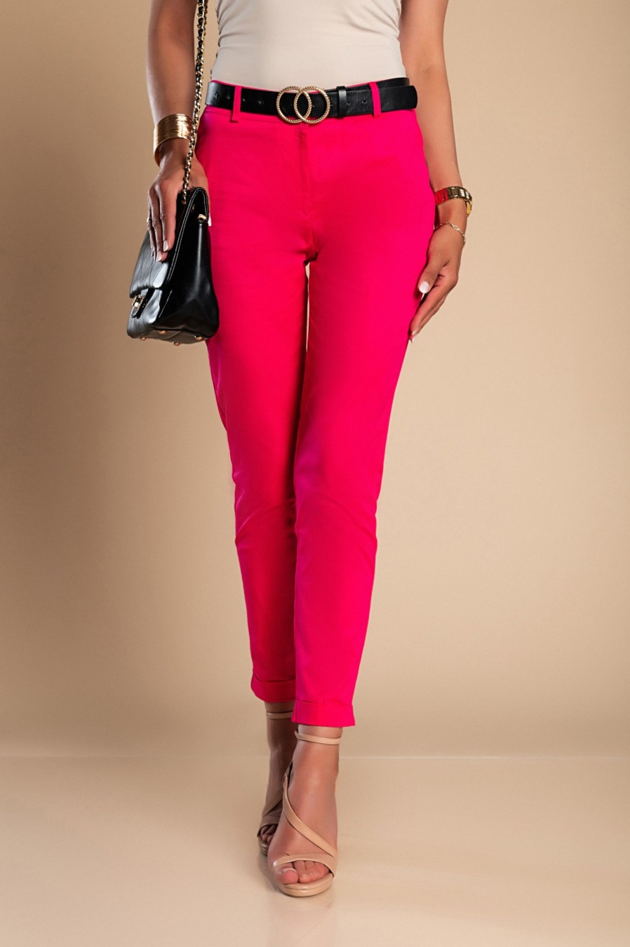 Donna CA.FRA.MA.s.r.l. | Pantalone Elegante In Cotone, Fucsia