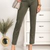 Donna CA.FRA.MA.s.r.l. | Elegante Pantalone Lungo E Dritto Aila, Olivastro