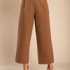 Donna PRONTO MODA ELENE | Pantaloni Eleganti Con Gamba Dritta, Colore Cammello