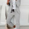 Donna NEO IMAGE | Completo Giacca E Pantaloni Elegante Estrena, Grigio Chiaro