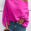 Donna Dear-lover | Blusa Elegante Con Scollo Asimmetrico, Colore Rosa