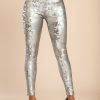 Donna GONDOLA BLU - LIN AIE | Leggings Imbottiti Con Cintura Ampia, Argento