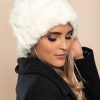 Donna FASHION STYLE SRLS (ANGELA) | Cappello Invernale Con Pelliccia Sintetica, Bianco