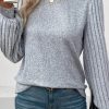 Donna Dear-lover | Maglia Con Maniche A Costine, Colore Grigio