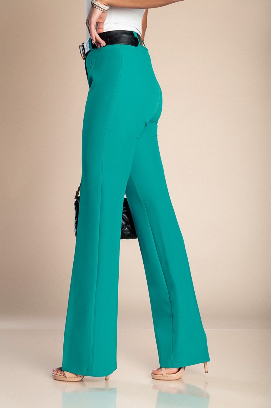 Donna CA.FRA.MA.s.r.l. | Pantaloni Eleganti Lunghi A Gamba Dritta, Menta