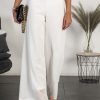 Donna NEO IMAGE | Pantaloni Lunghi Eleganti Veronna, Bianco