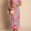 Donna PRONTO MODA ELENE | Maxi Abito Con Stampa Floreale, Rosa