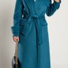 Donna CA.FRA.MA.s.r.l. | Cappotto Lungo Elegante Canossa, Petrolio